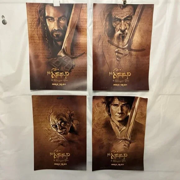 The Hobbit IMAX Movie Poster Set (4) – Original Theatrical Character Art
